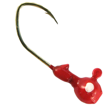 Round Jigheads with Gold Sickle Hooks, Painted